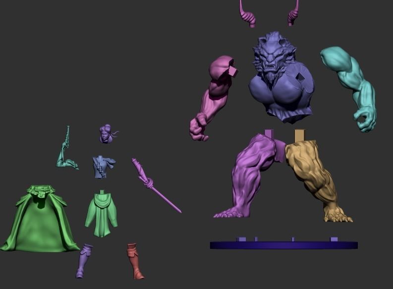 Bella and Beast Warrior  3D print model_2