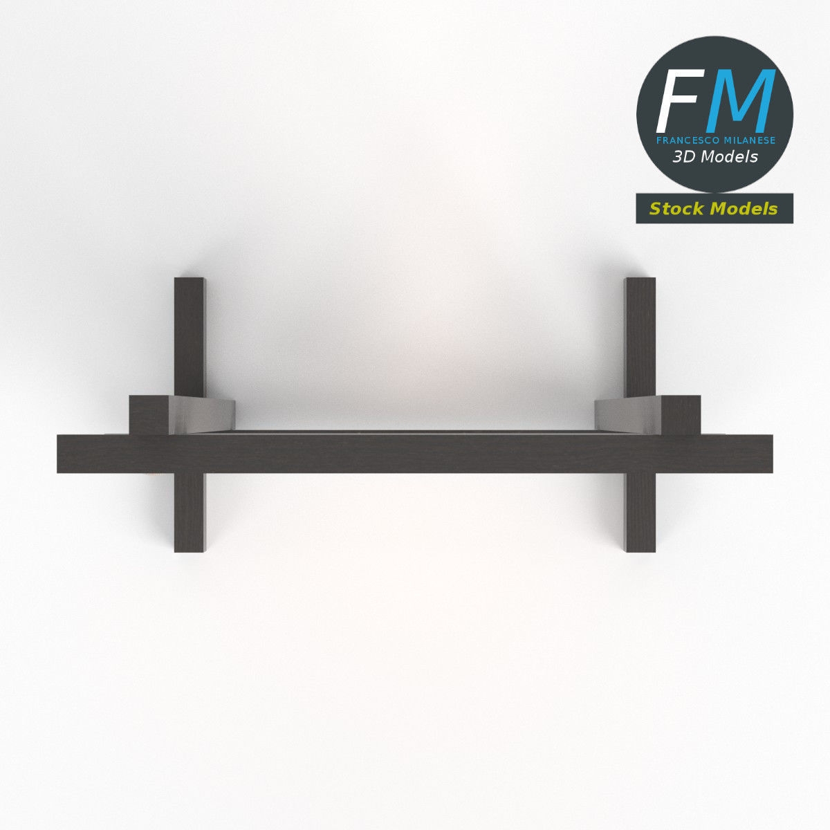 Gong with mallet 3D model_6