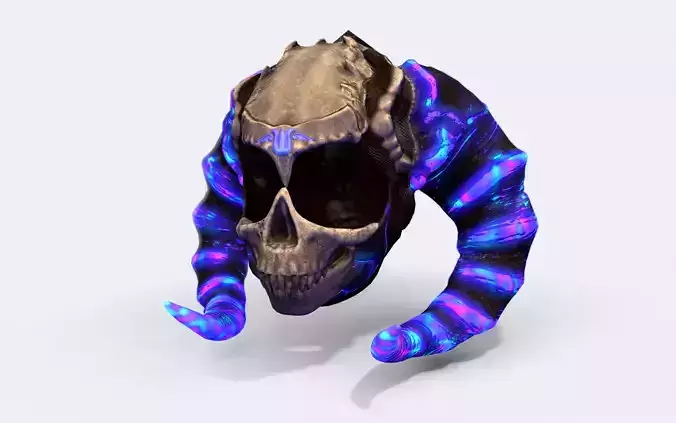 Skull Helmet Low-poly 3D model