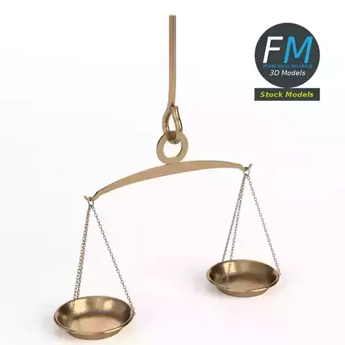 Handheld balance scale 3D model