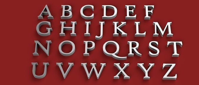HIGH TOWER font uppercase and lowercase 3D Letters STL FILE 3D print model