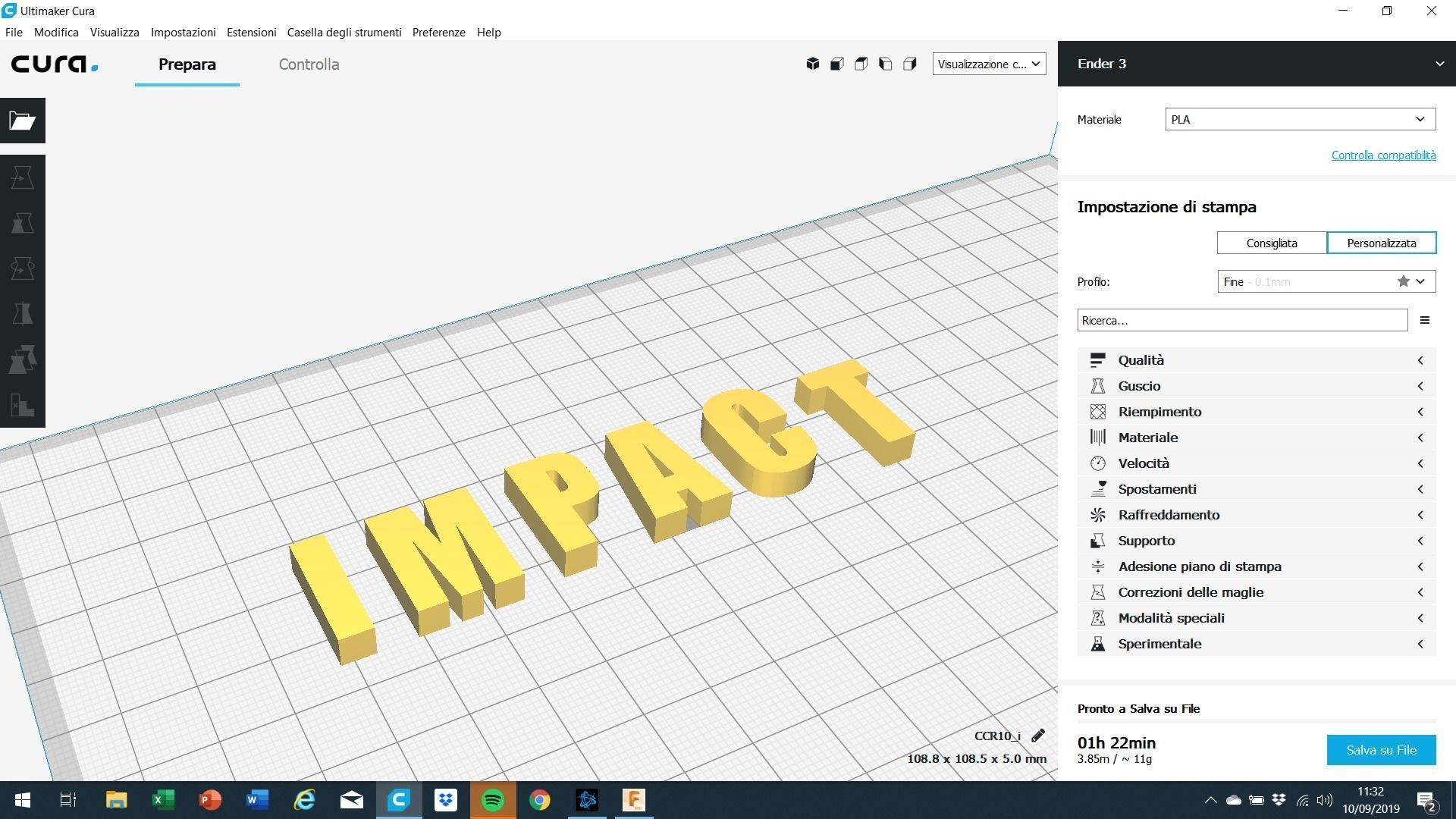IMPACT font uppercase and lowercase 3D Letters STL FILE 3D print model_8