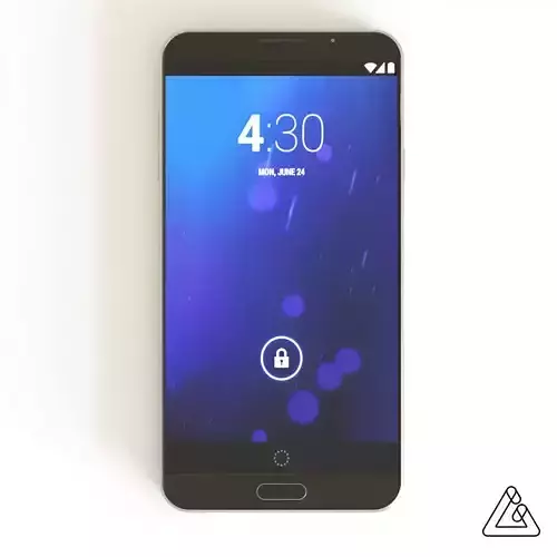 Smartphone on table 3D model