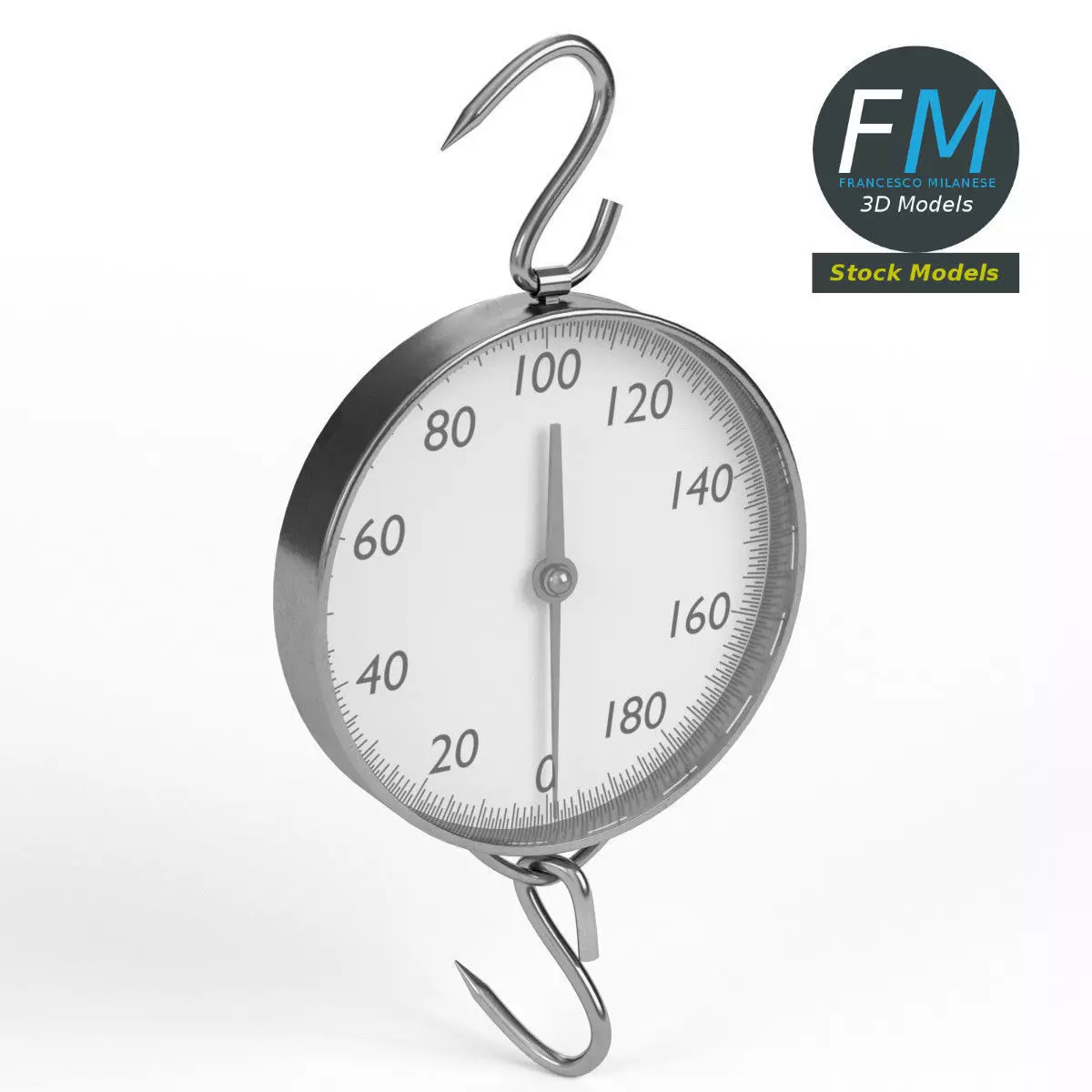 Hanging weighing scale 3D model_0