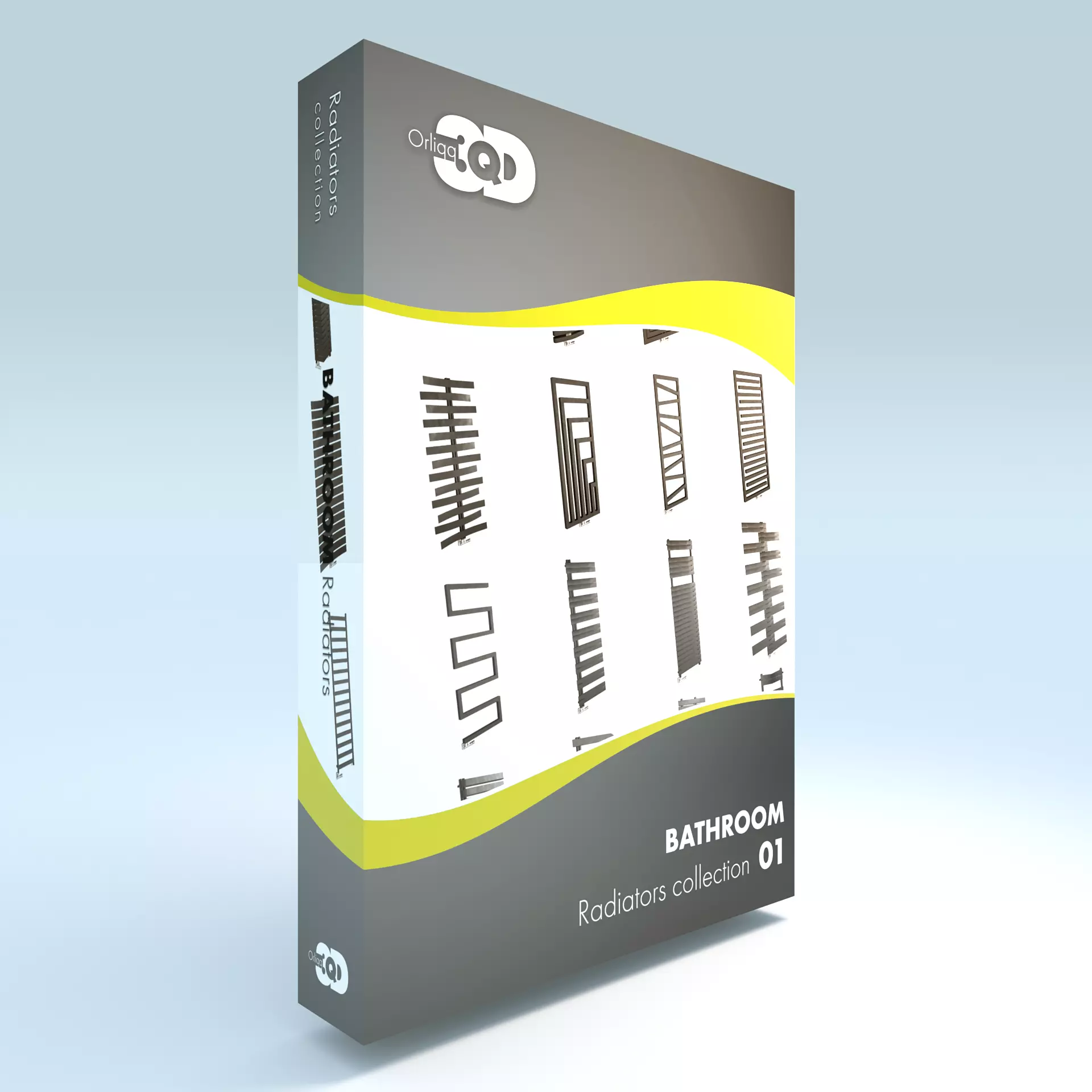 20 Bathroom radiators Low-poly 3D model