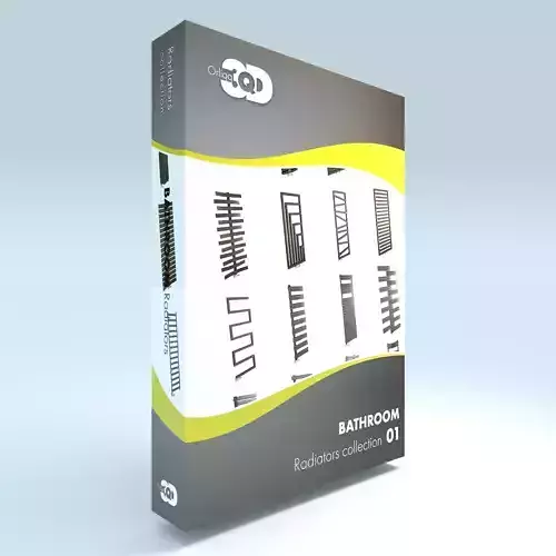 20 Bathroom radiators Low-poly 3D model