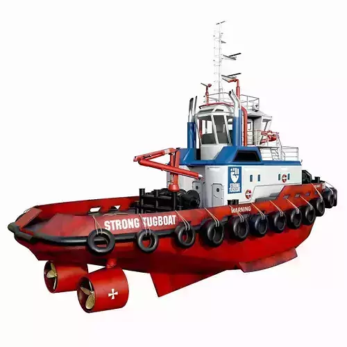 Tugboat lowpoly Low-poly 3D model