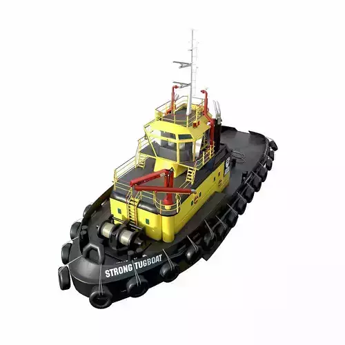 Tugboat lowpoly Low-poly 3D model