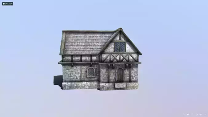 Medieval Tudor House 05 Low-poly 3D model