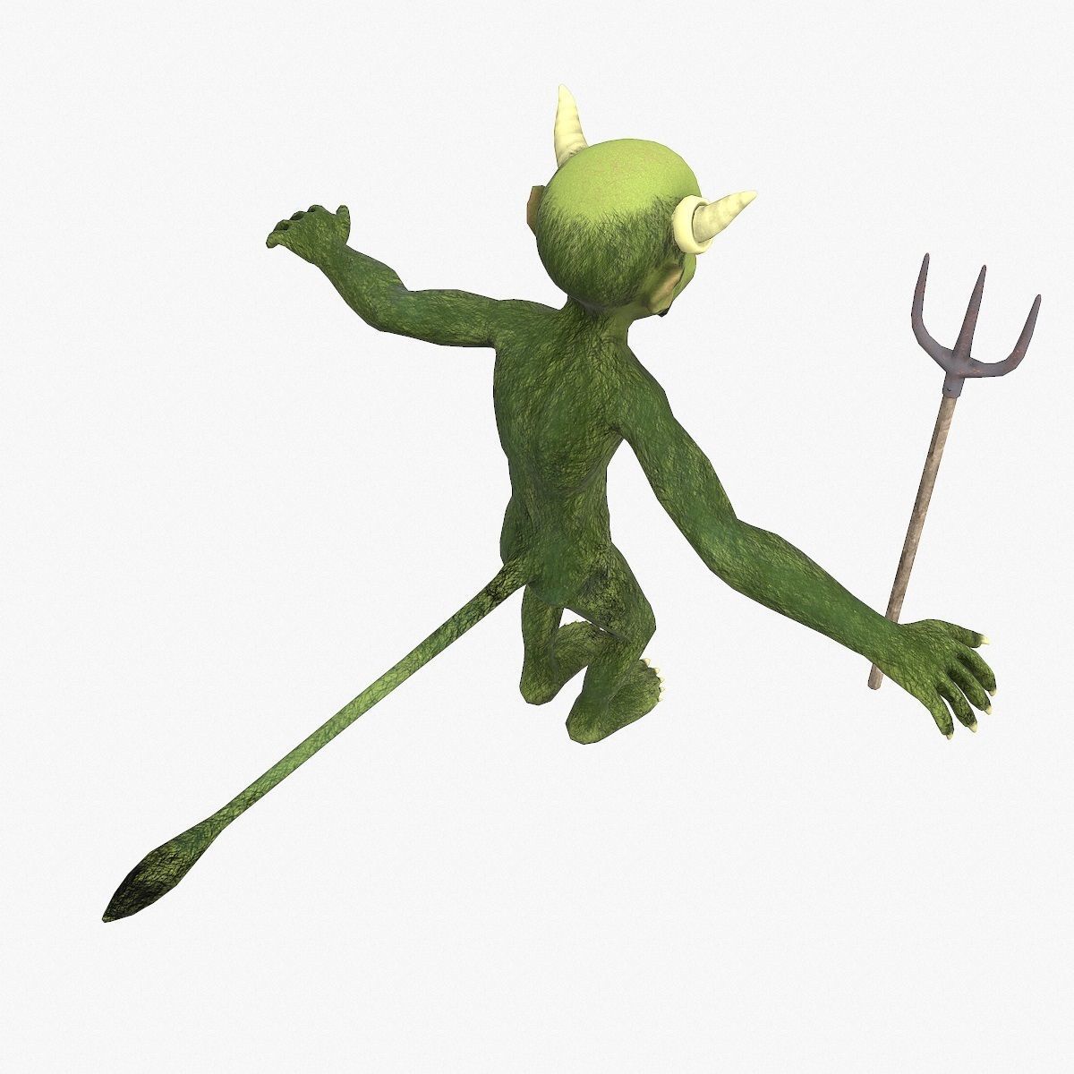 Devil with pitchfork Low-poly 3D model_18