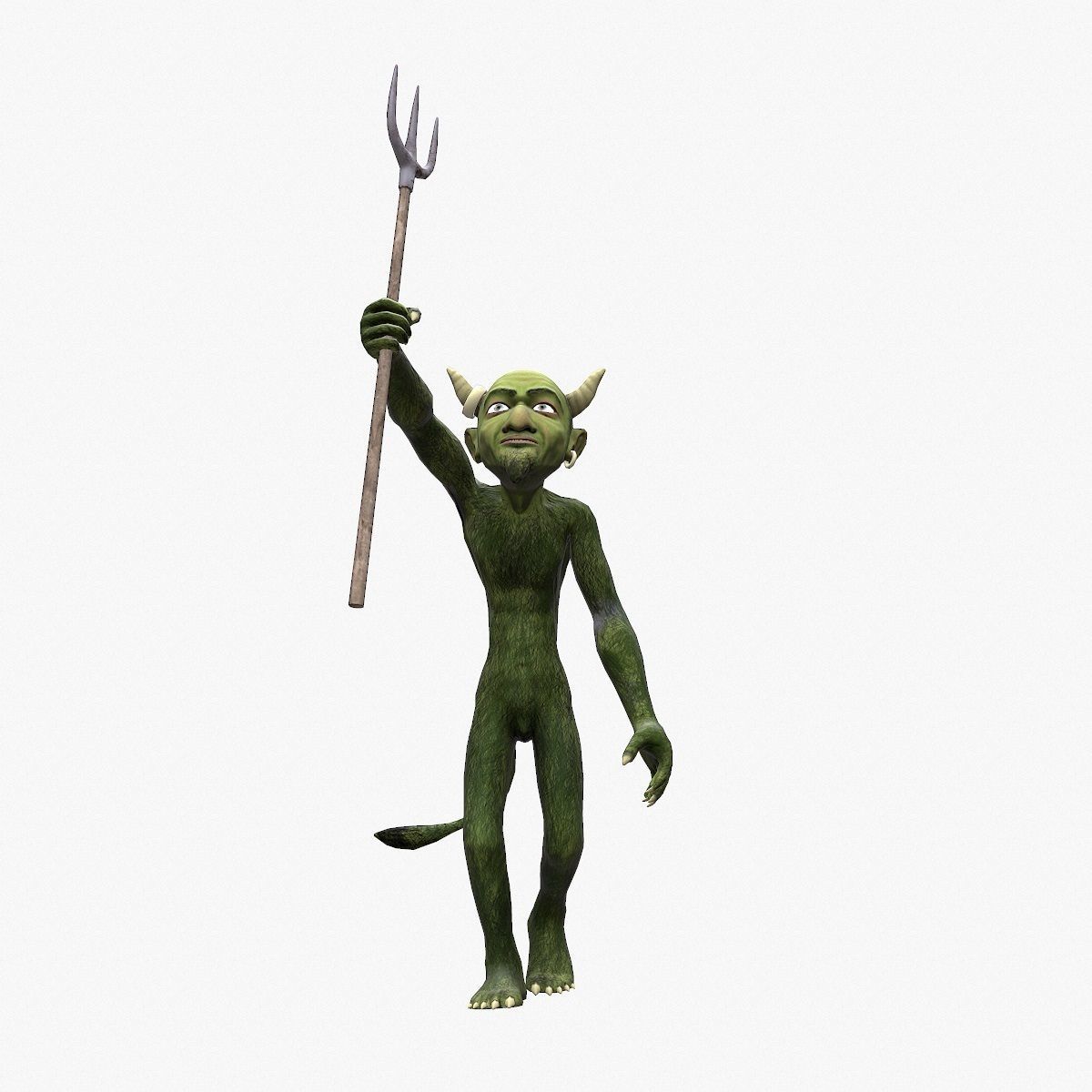 Devil with pitchfork Low-poly 3D model_26