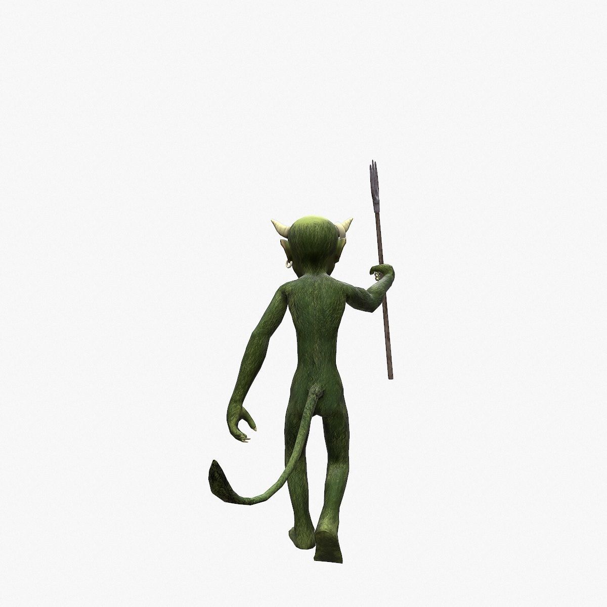 Devil with pitchfork Low-poly 3D model_27