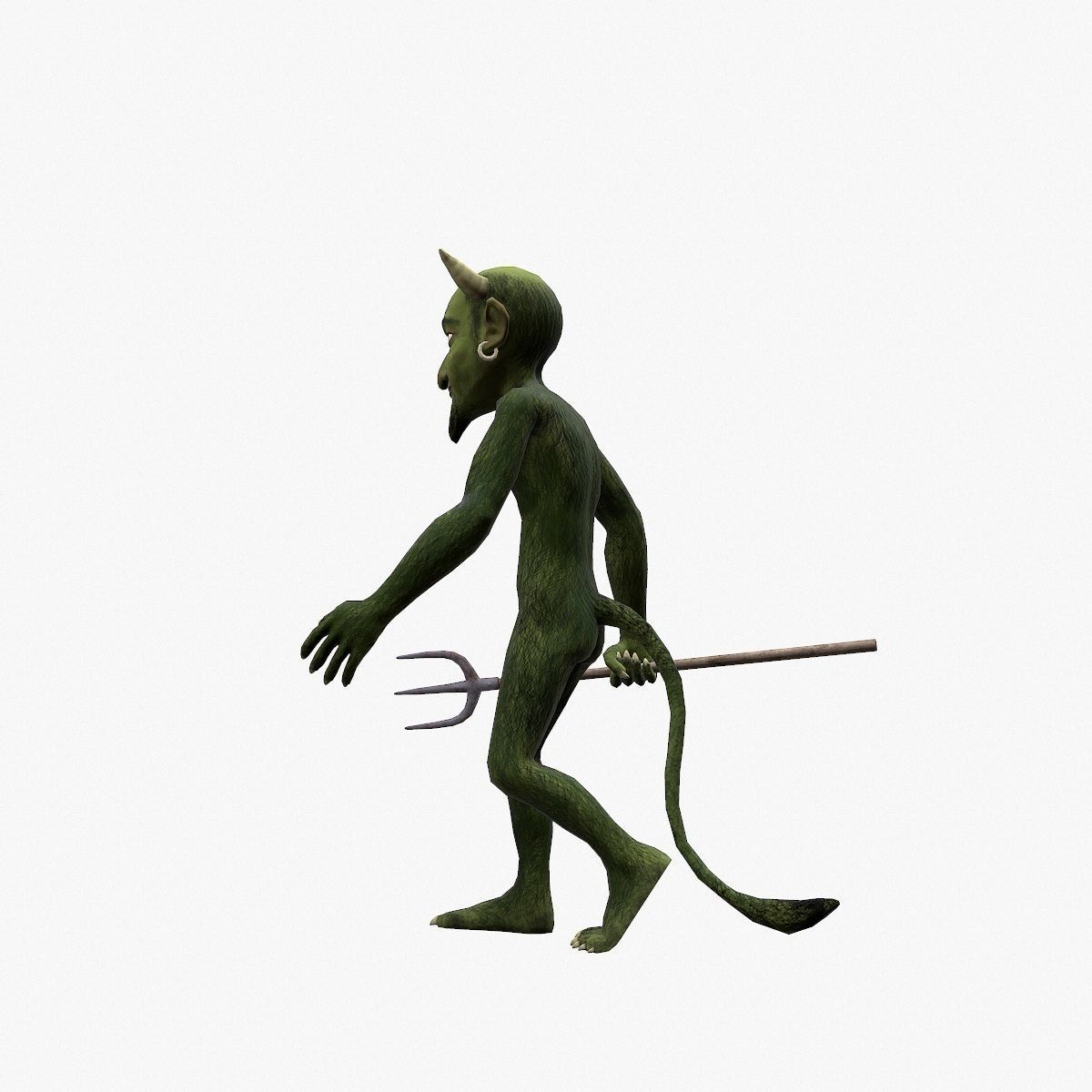 Devil with pitchfork Low-poly 3D model_25