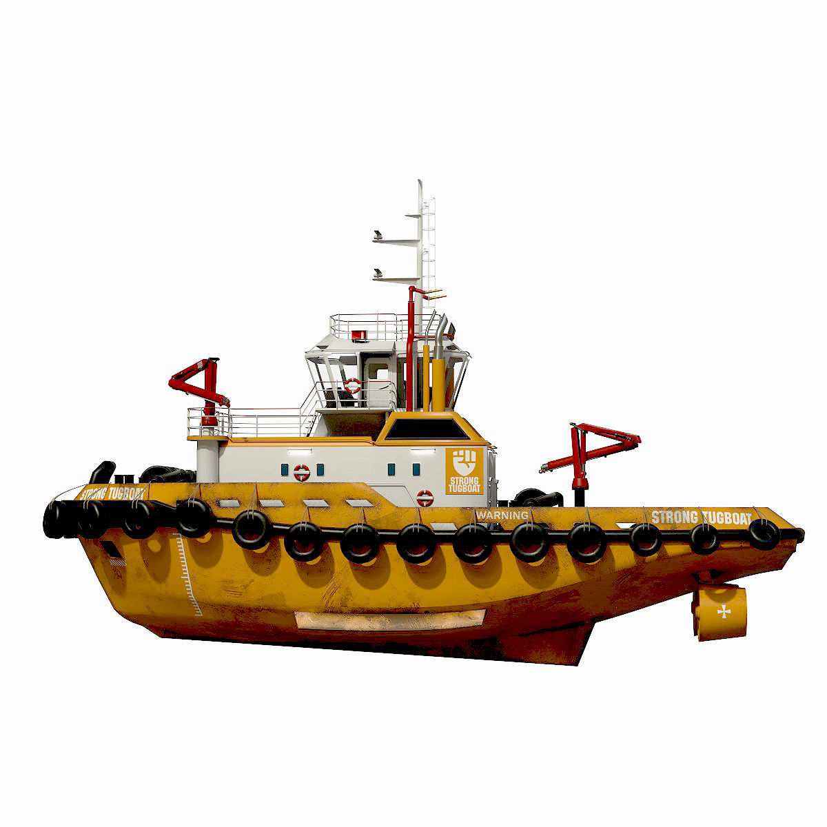 Tugboat lowpoly Low-poly 3D model_1
