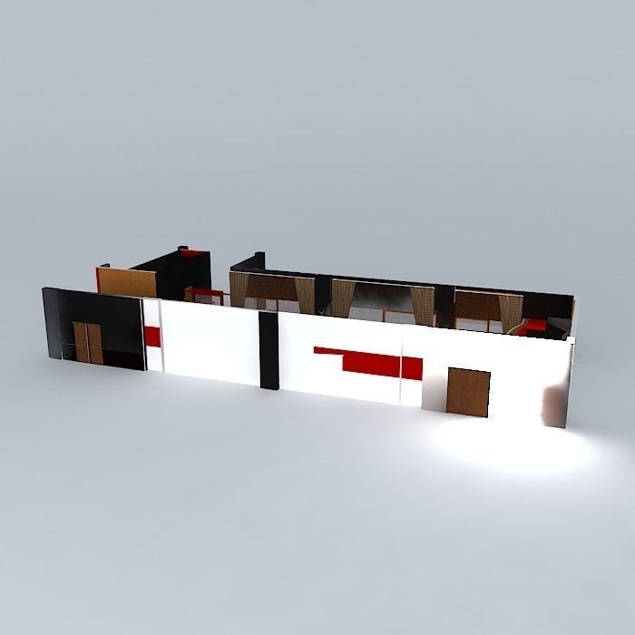Cafe Bar Free 3D model_1