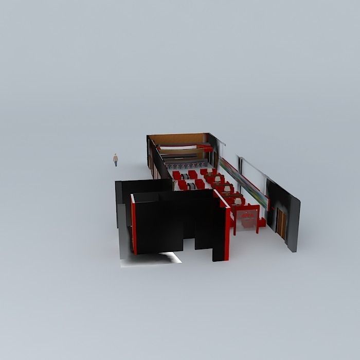 Cafe Bar Free 3D model_2