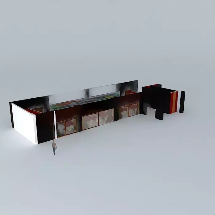 Cafe Bar Free 3D model_0