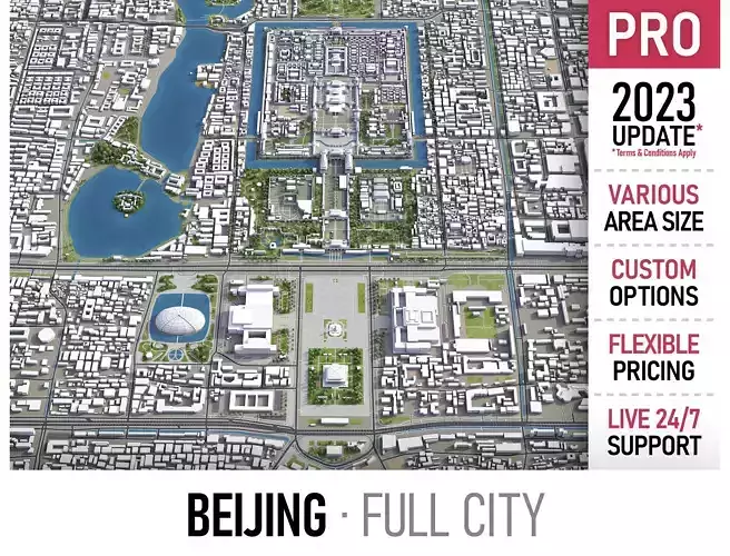 Beijing Low-poly 3D model