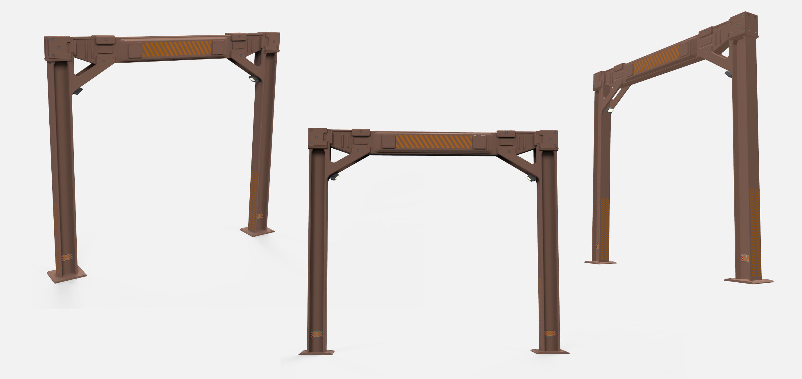 sci-fi Architecture kitbash 7 3D model_12