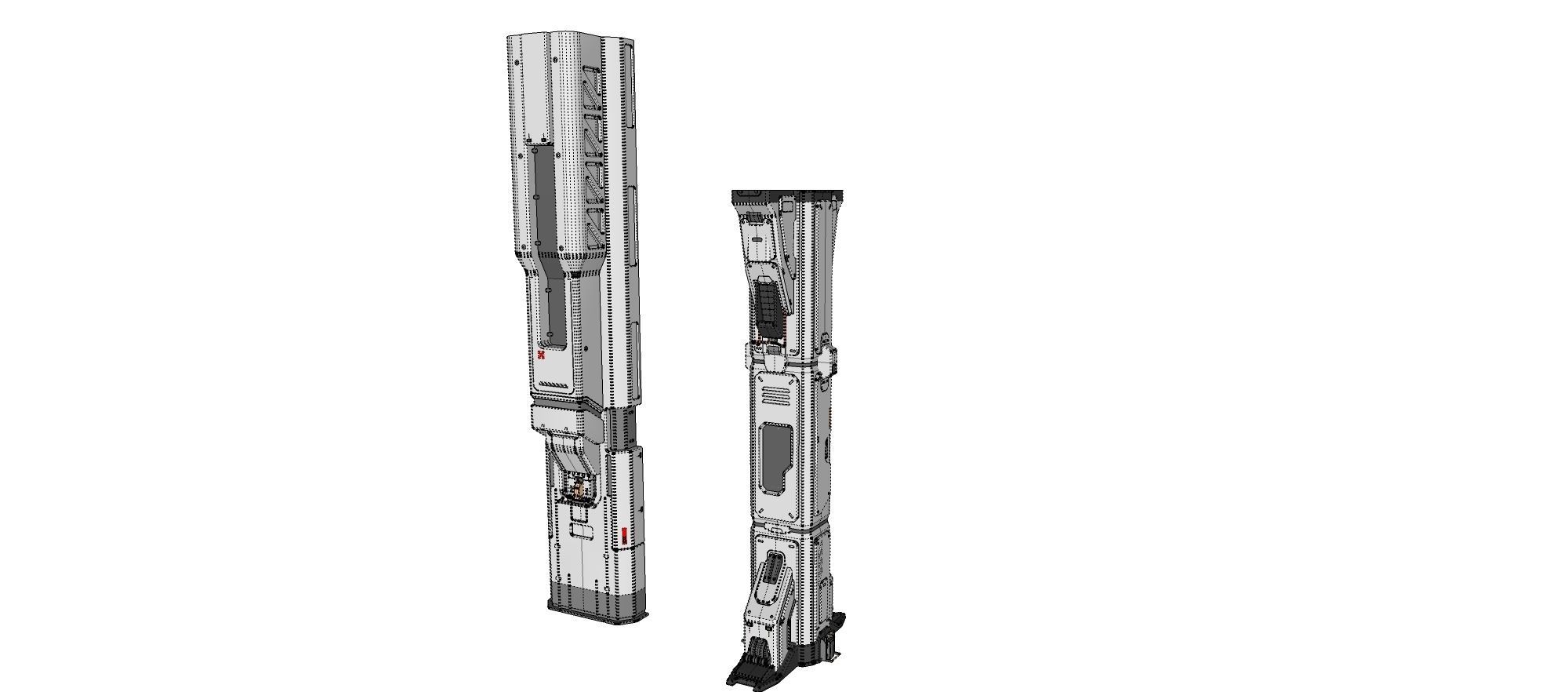 sci-fi Architecture kitbash 7 3D model_22