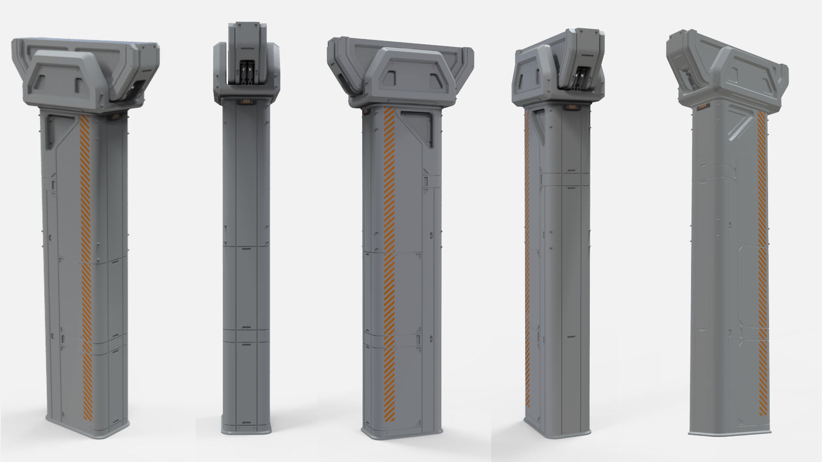 sci-fi Architecture kitbash 7 3D model_15