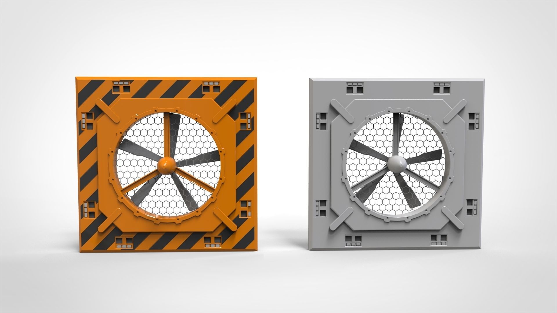 sci-fi Architecture kitbash 7 3D model_5