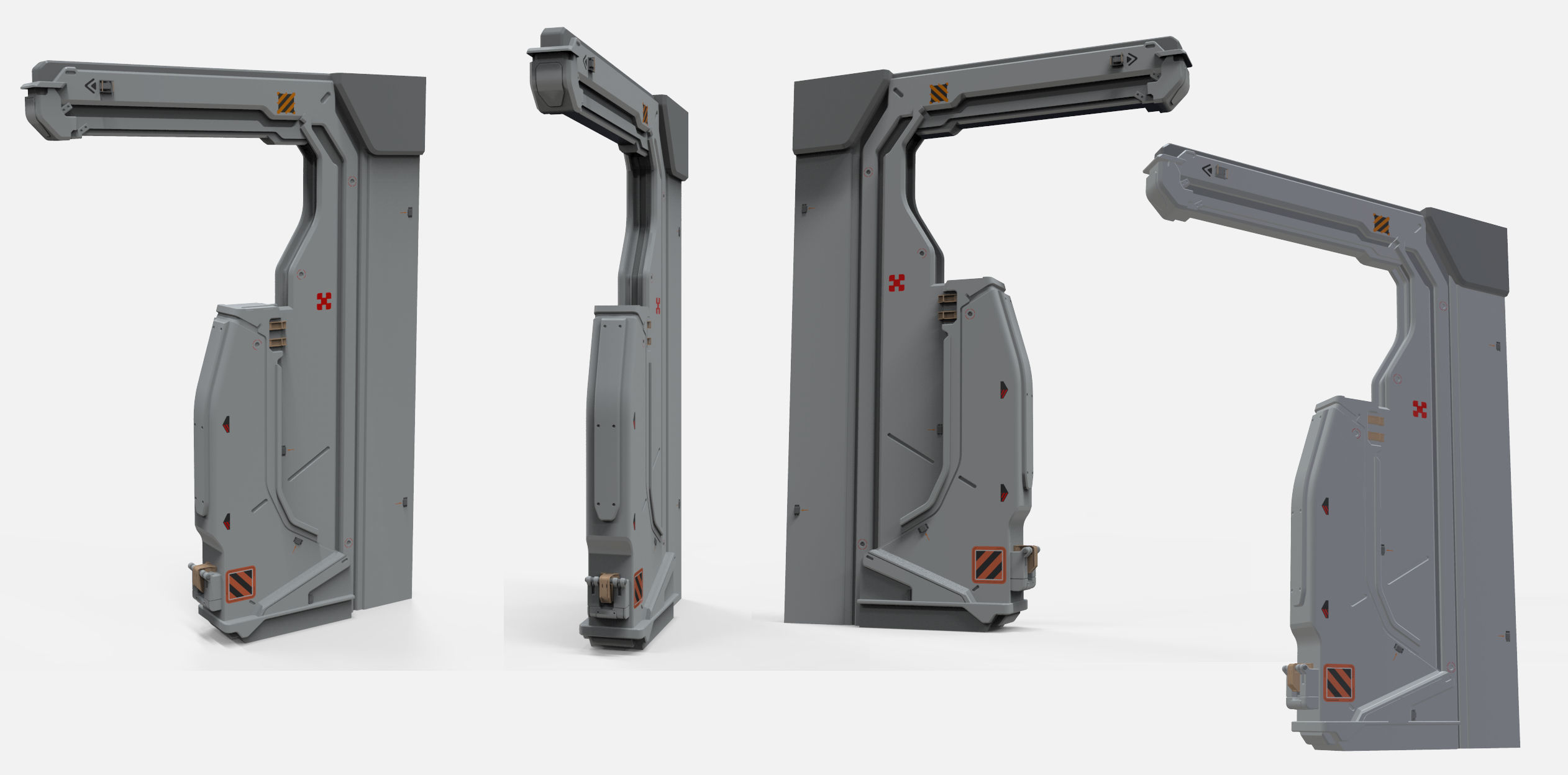 sci-fi Architecture kitbash 7 3D model_11