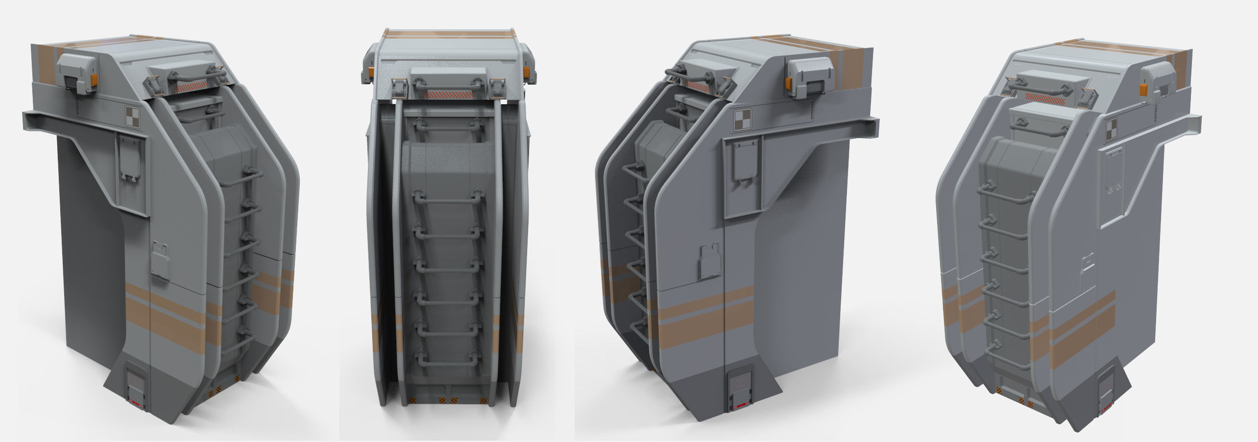 sci-fi Architecture kitbash 7 3D model_6