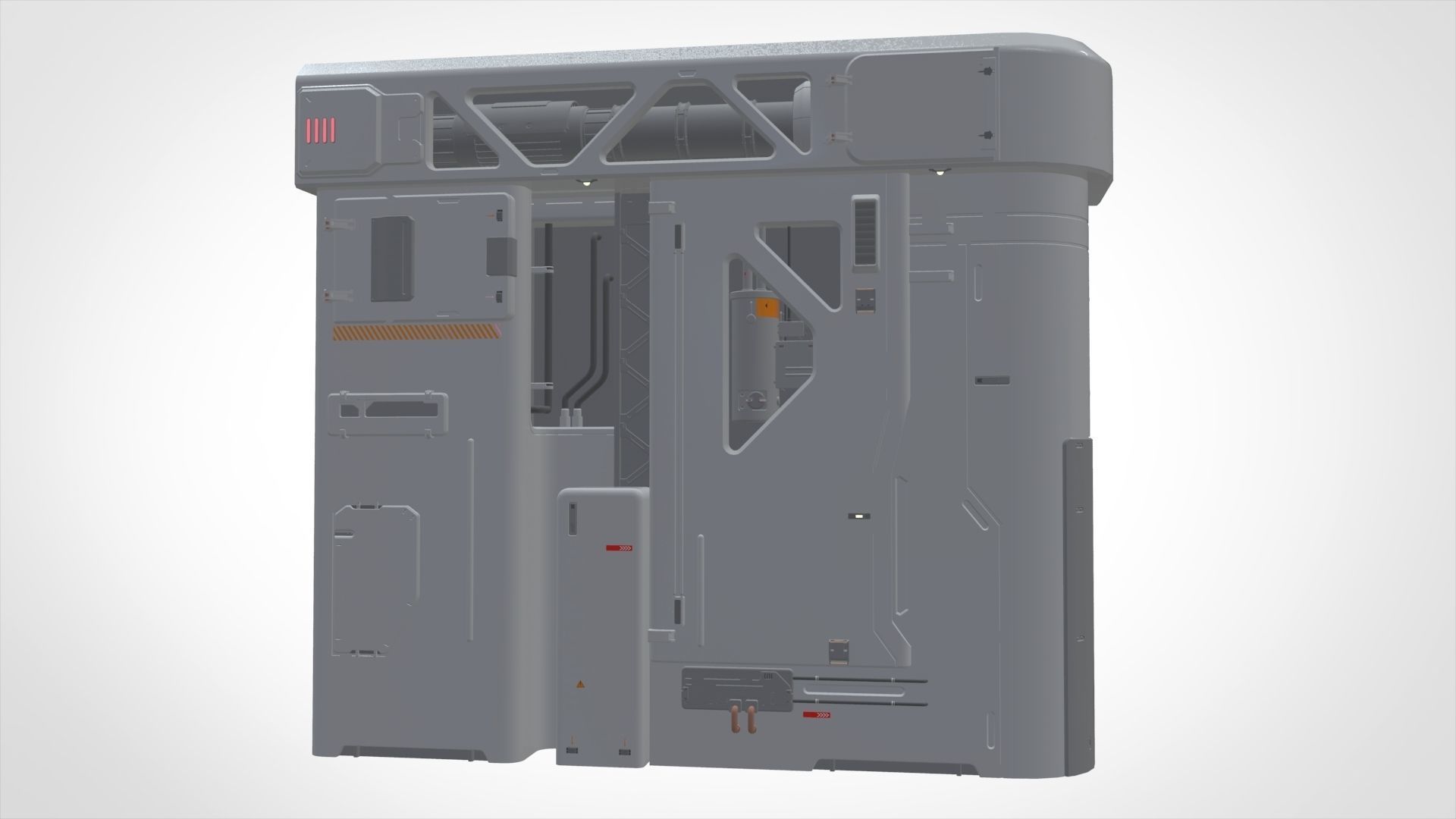 sci-fi Architecture kitbash 7 3D model_8