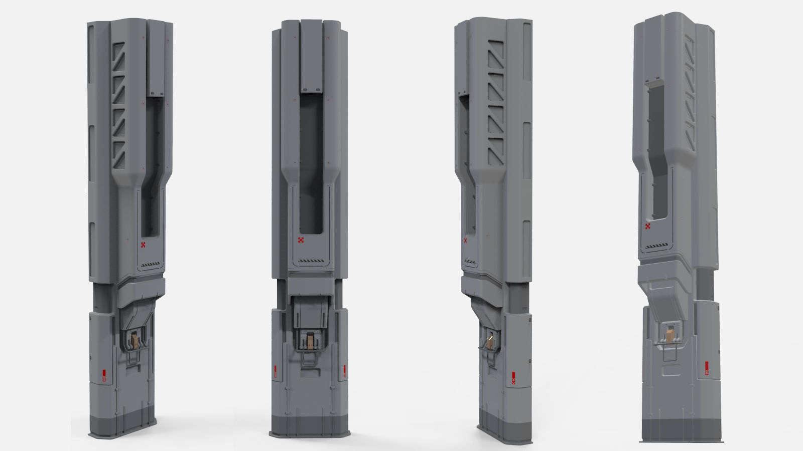 sci-fi Architecture kitbash 7 3D model_13