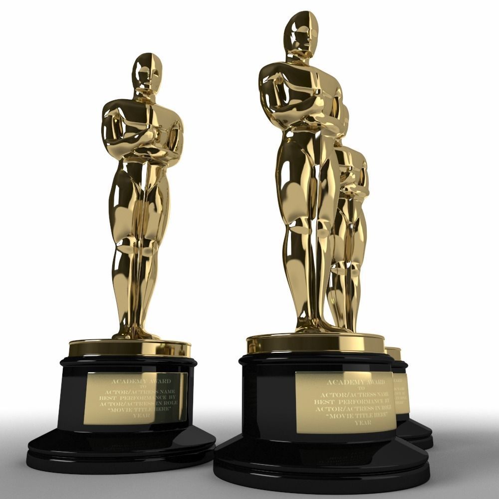 Oscar Award 3D model_7