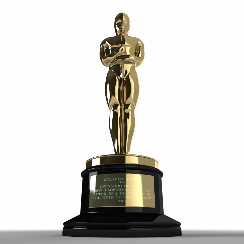 Oscar Award 3D model_9