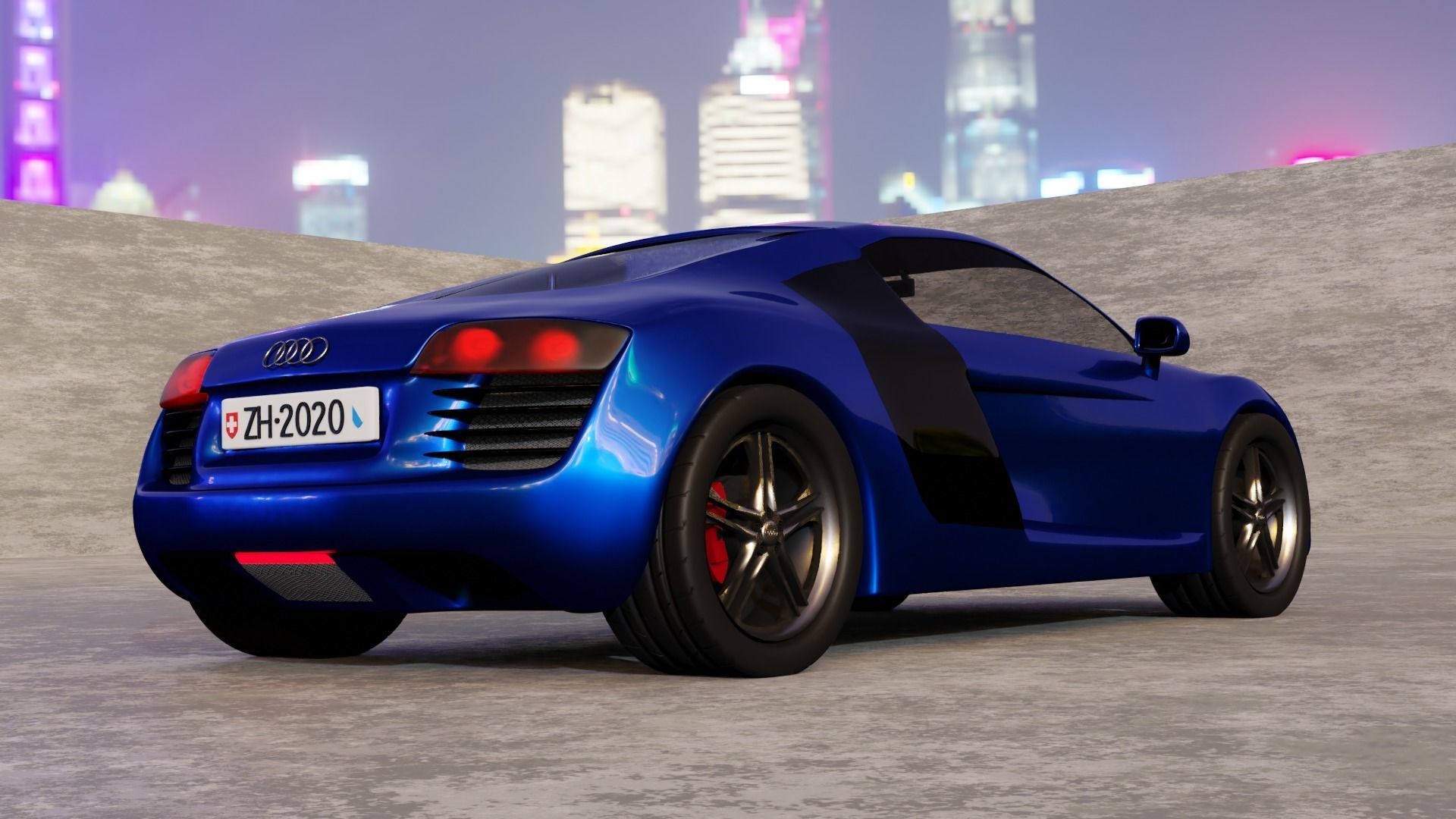 Audi R8 3D model_9