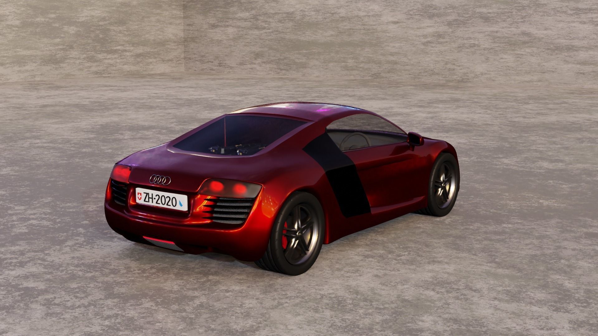 Audi R8 3D model_6