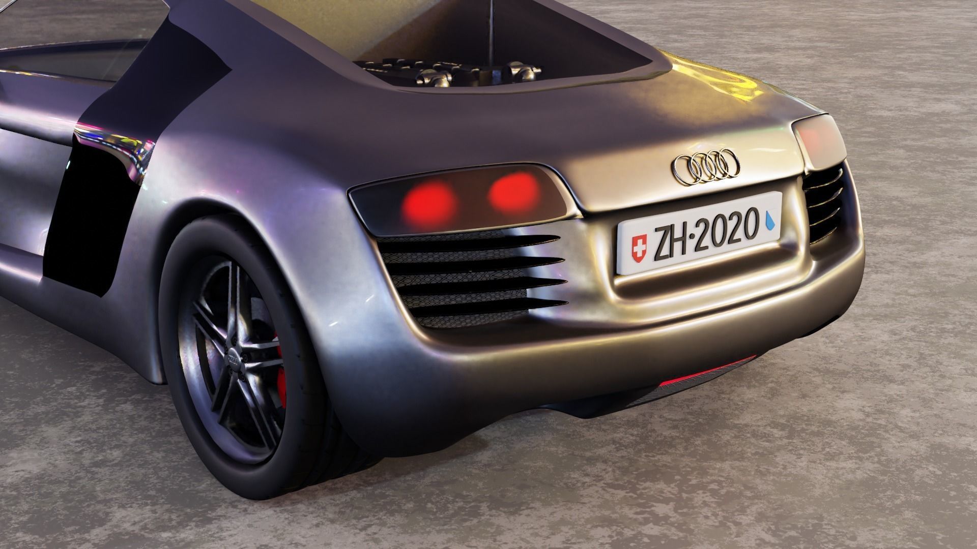 Audi R8 3D model_13