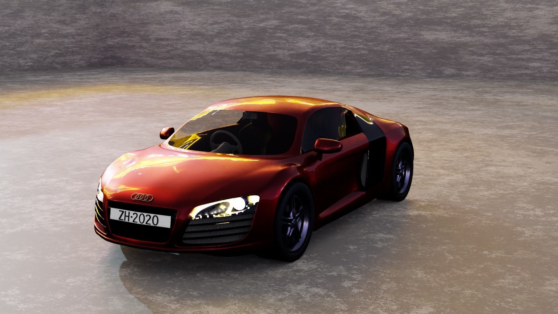 Audi R8 3D model_5