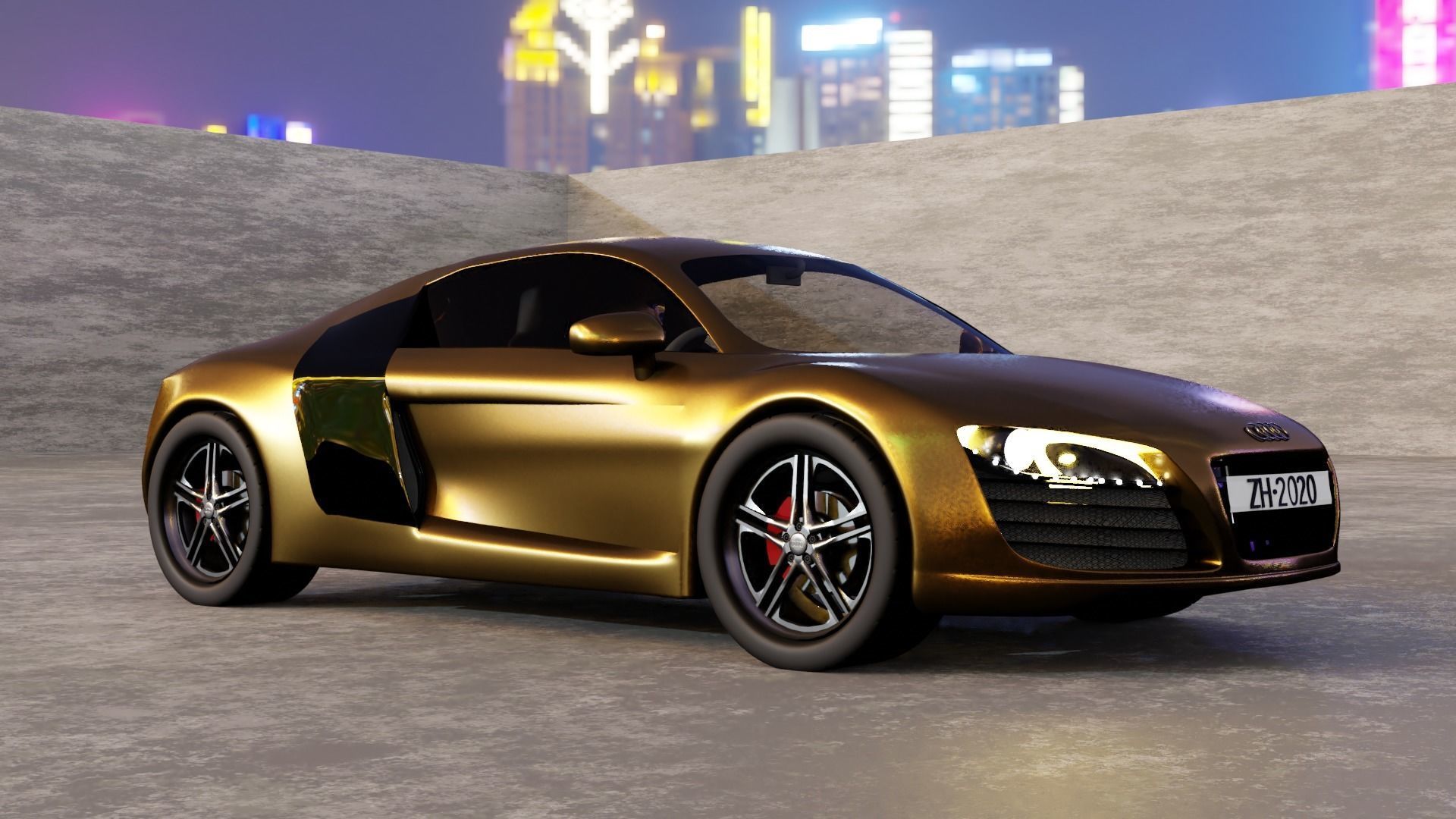 Audi R8 3D model_12