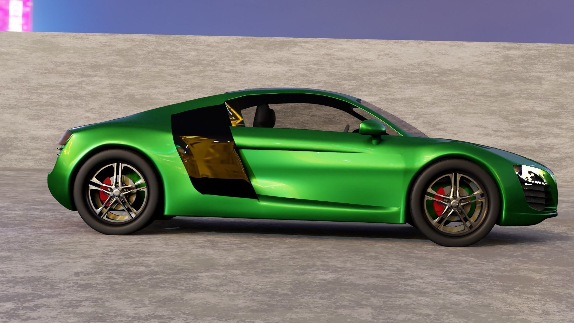 Audi R8 3D model_11