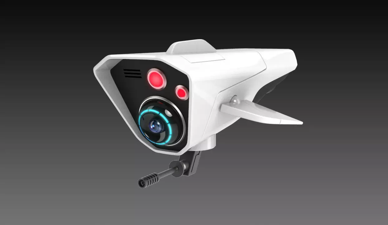 SF FUTURISTIC DRONE Low-poly 3D model_0