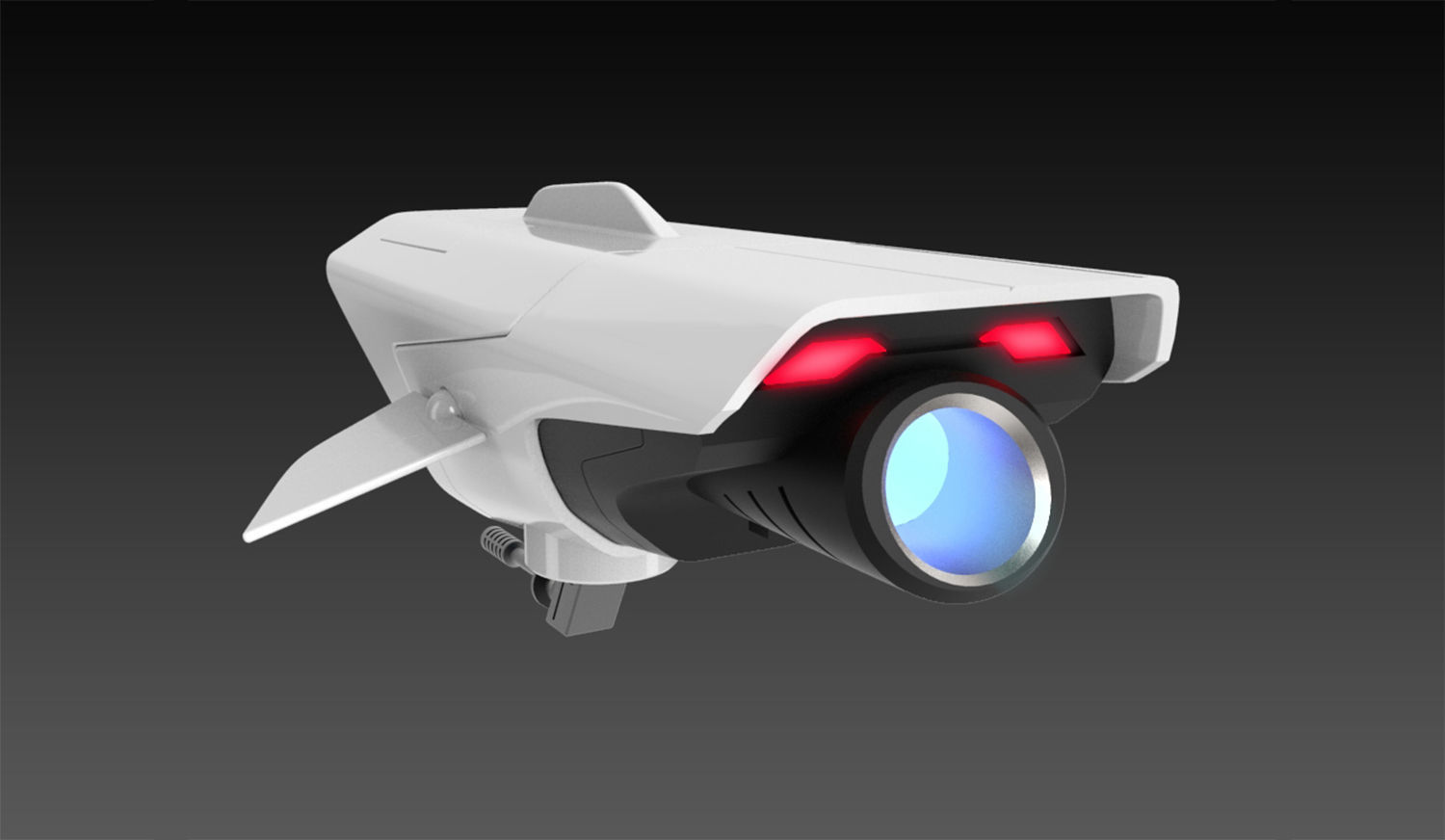 SF FUTURISTIC DRONE Low-poly 3D model_2