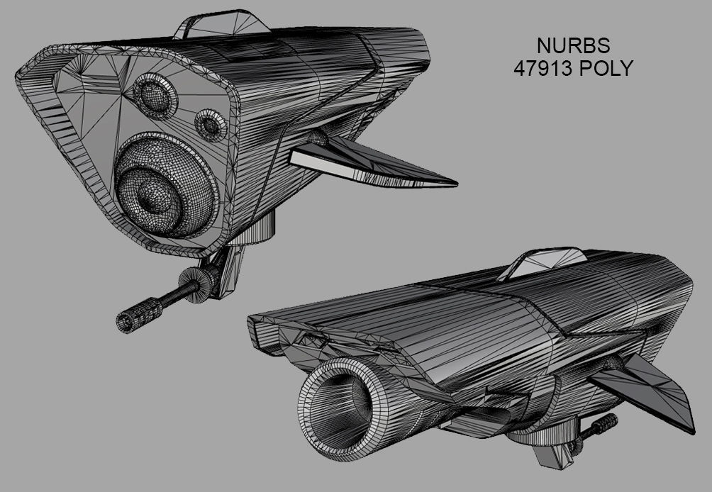 SF FUTURISTIC DRONE Low-poly 3D model_4