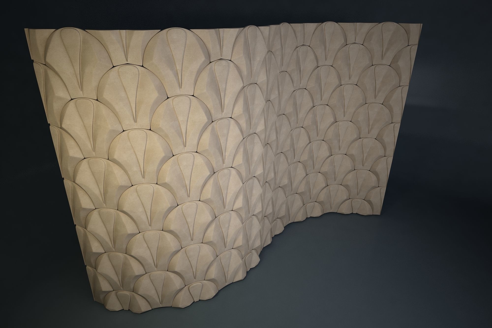 06 VIGELAND WALL PATTERN Low-poly 3D model_3