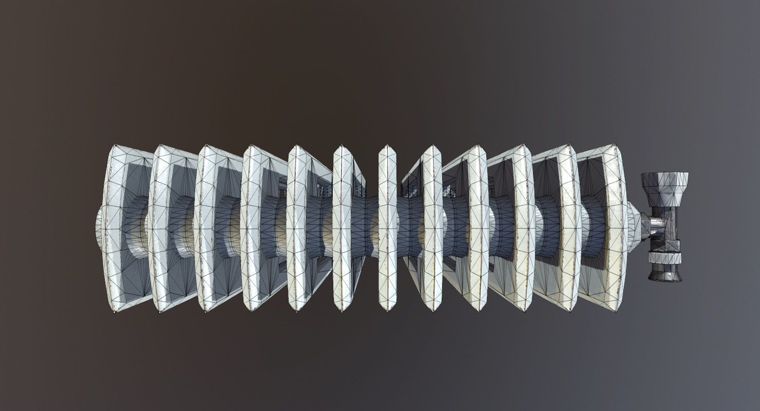 Heat Radiator Game Ready Low-poly 3D model_14