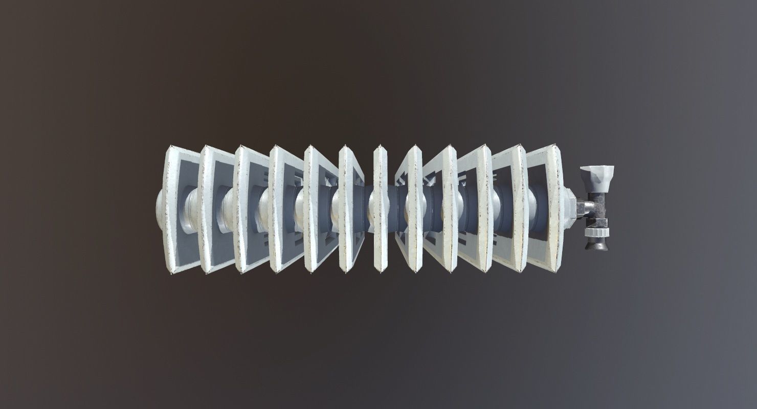 Heat Radiator Game Ready Low-poly 3D model_4