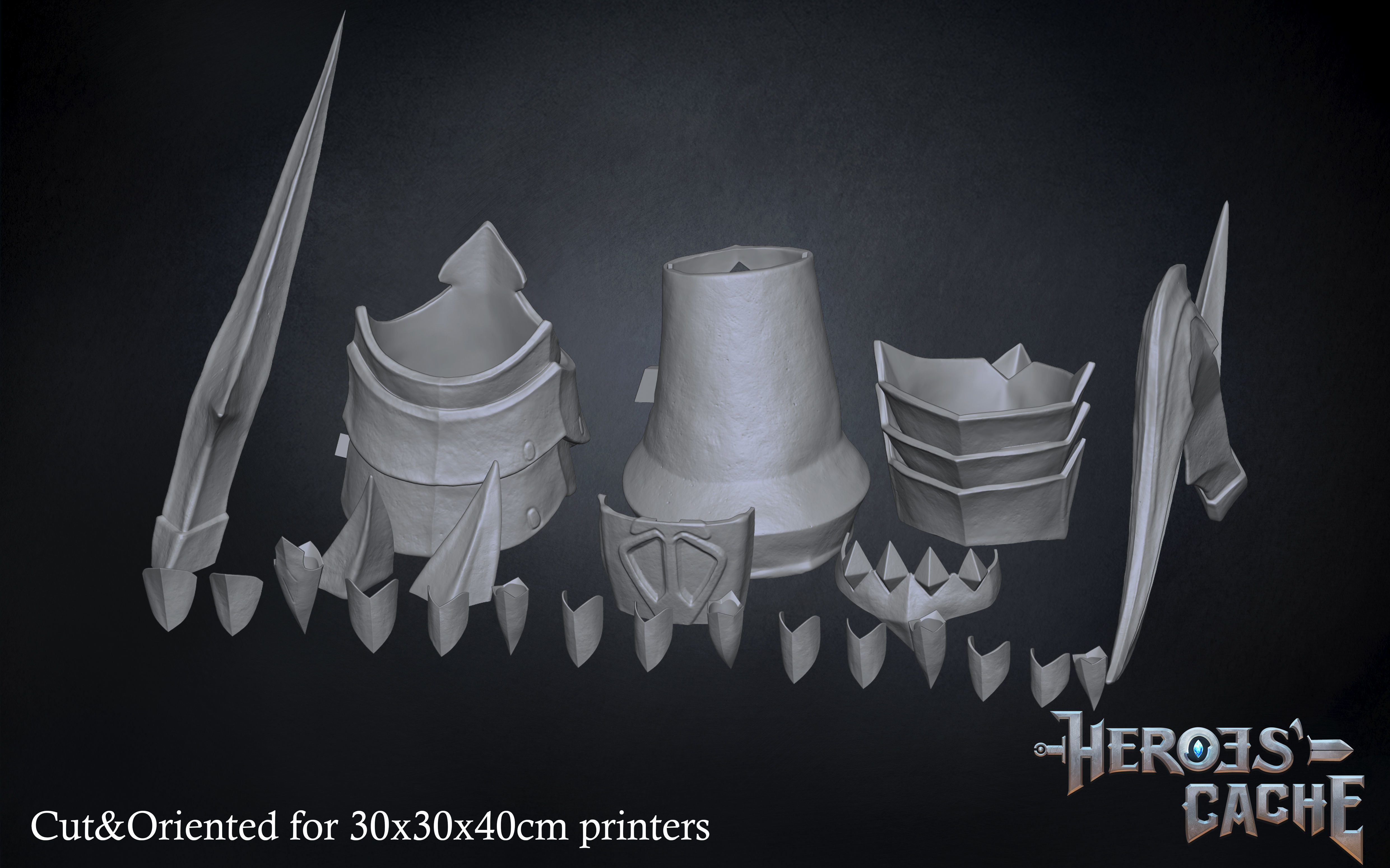 Final Fantasy XIV - Drachen Armor - Arm 3D print model_4