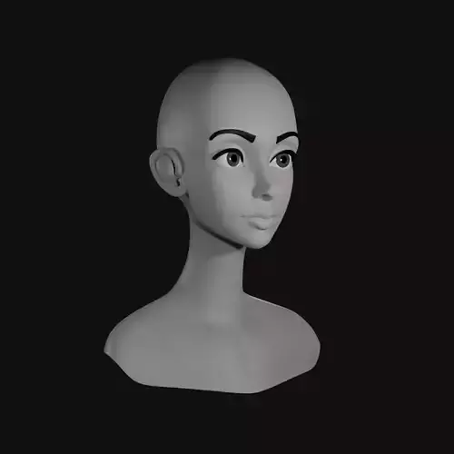 Low Poly Head Female A