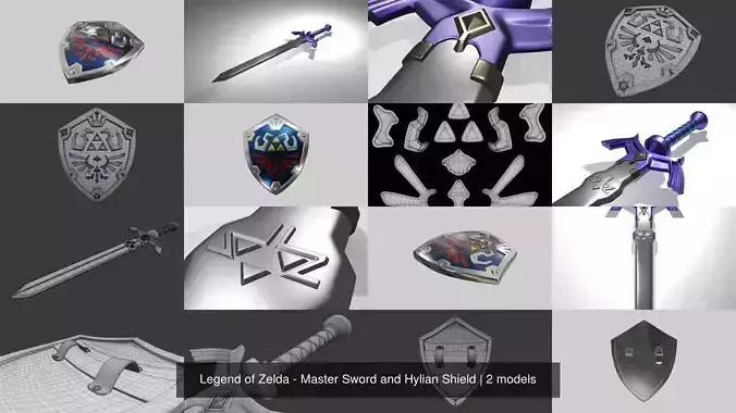 Legend of Zelda - Master Sword and Hylian Shield