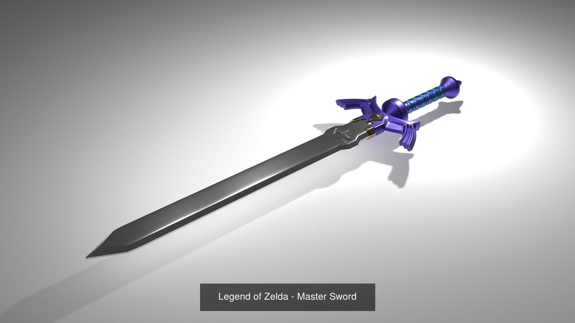 Legend of Zelda - Master Sword and Hylian Shield 3D Model Collection_4