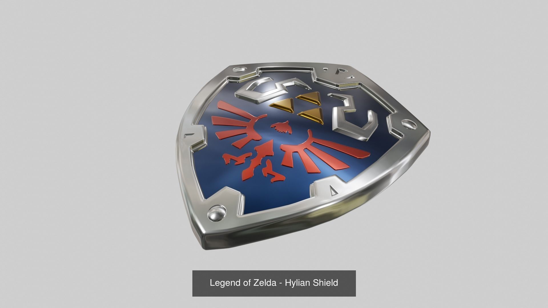 Legend of Zelda - Master Sword and Hylian Shield 3D Model Collection_5