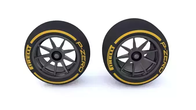 F1 2021 18 inch Tire 3D Model Renault F1 Version